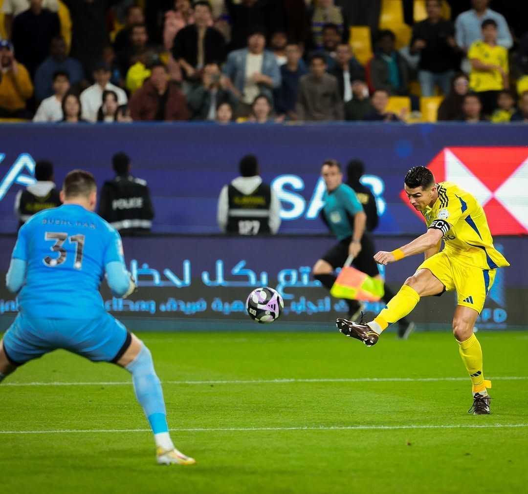 CR7 marca, mas Al-Nassr apenas empata com Al-Shabab pelo Campeonato Saudita