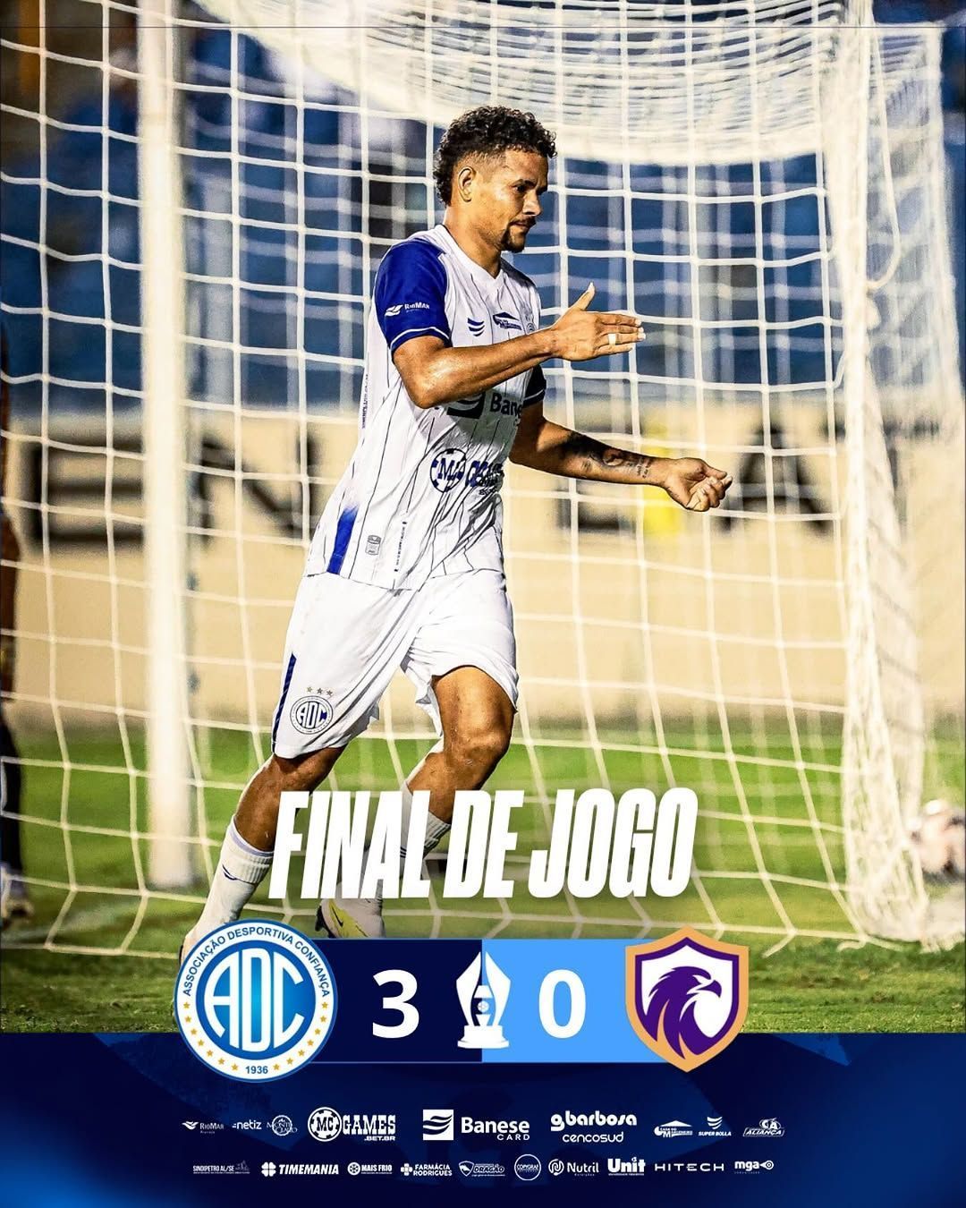 Confiança goleia Falcon e enfrentará o Itabaiana na final do Sergipano