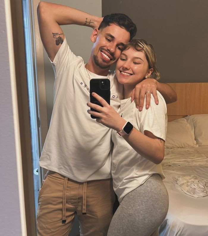 Isabel Veloso e noivo Lucas Borbas 