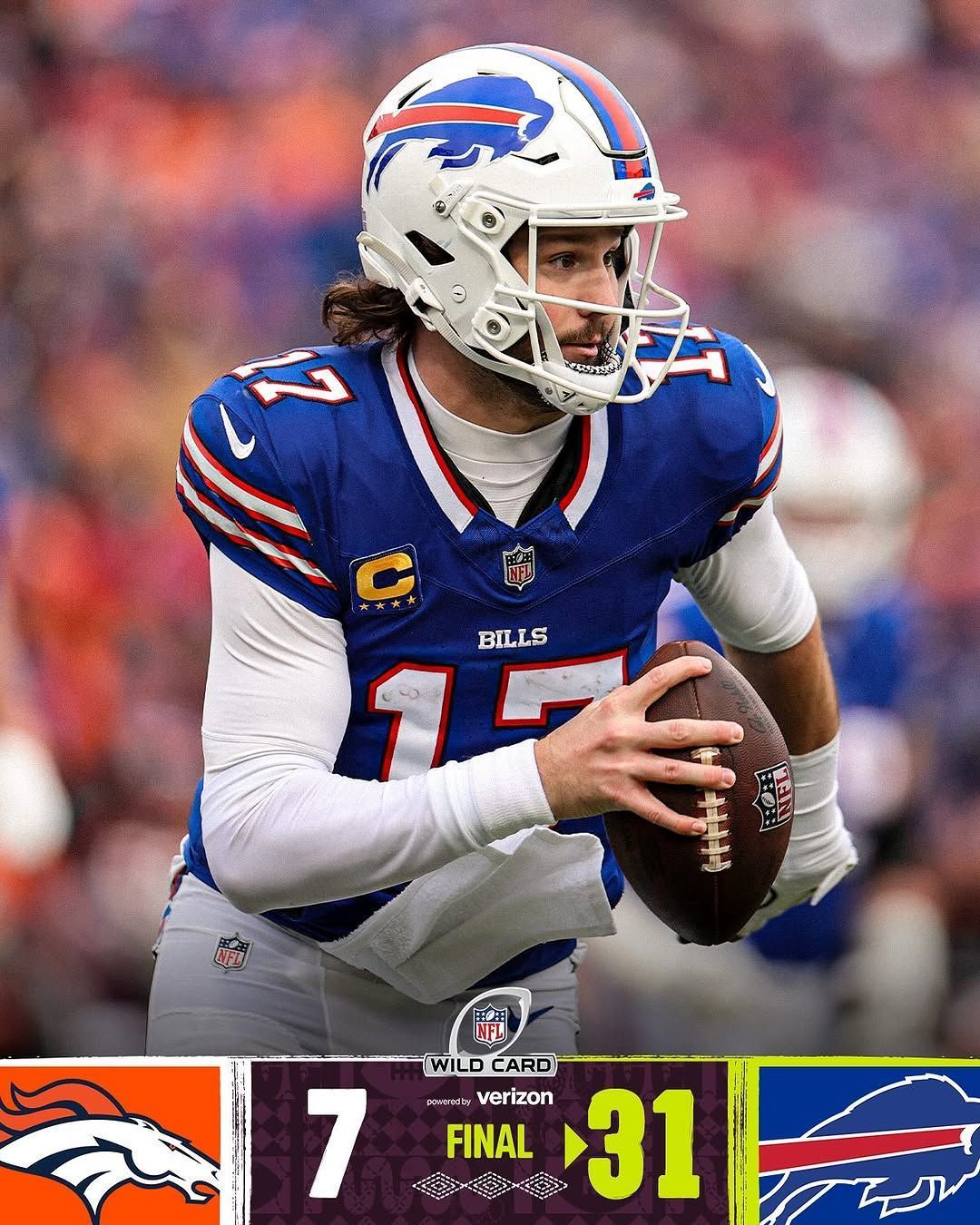 Bills atropelam Broncos e avançam para a segunda rodada dos playoffs da NFL