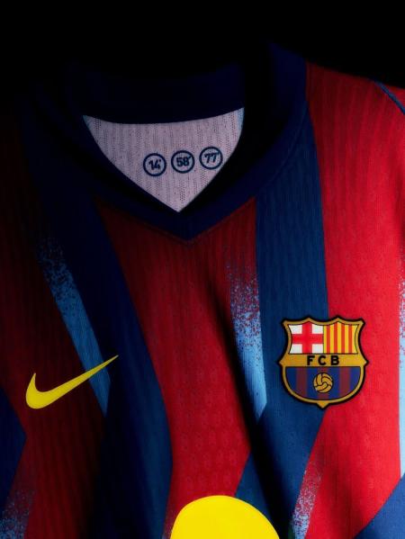 Detalhes da nova camisa do Barcelona