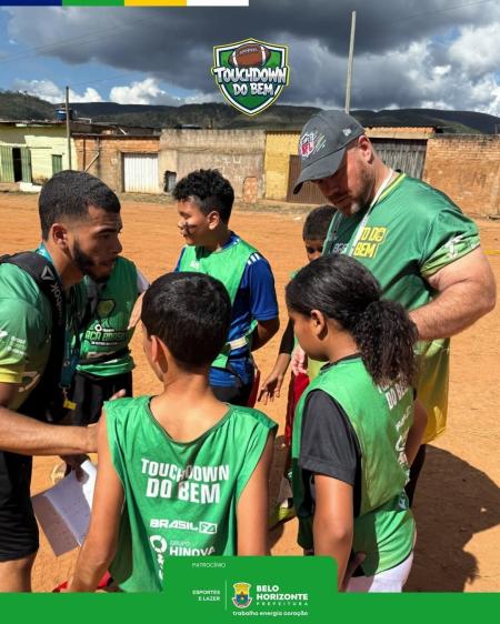 Projeto Touchdown do Bem ajuda mais de 450 crianças em Belo Horizonte