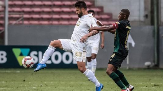 Sobis marcou gol contra o América no jogo de ida da semifinal do Mineiro, em 2021