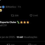 Sousa aproveita contratação de Júnior Santos e interage com Atlético; entenda