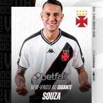 Vasco anuncia a contratação do volante Souza, segundo reforço da janela