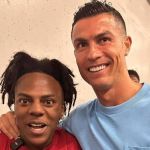 Influenciador encontra CR7, 'enlouquece' e faz comemoração com ídolo