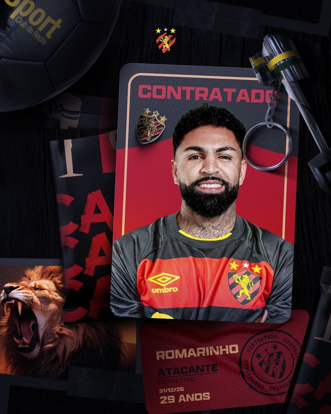 Sport anuncia a contratação de atacante que estava no Fortaleza