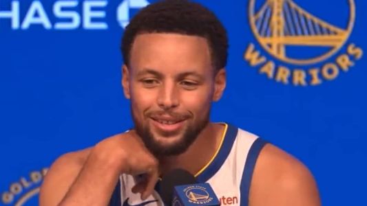 Stephen Curry em entrevista coletiva nessa segunda-feira (2)