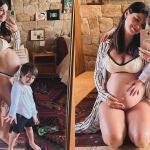 Sthefany Brito posa com filho em novos registros da gravidez e ganha elogios