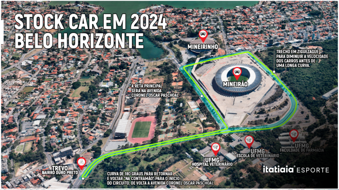 Projeção do circuito de rua que receberá a Stock Car em Belo Horizonte