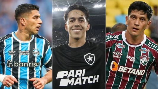 Suárez (uruguaio), Segovia (paraguaio) e Cano (argentino) fazem sucesso no futebol brasileiro