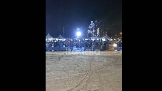 Sucupira foi substituído por boneco antes de salto de moto