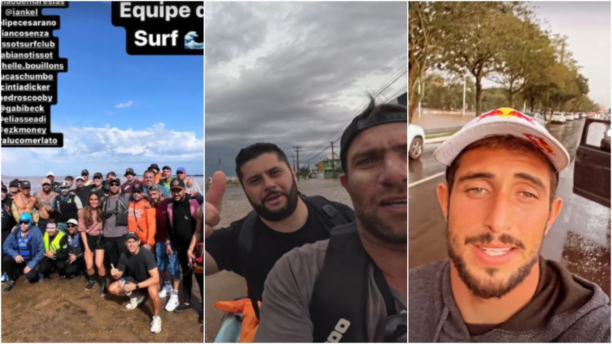 Scooby e Chumbo relatam trauma após resgates com outros surfistas no RS