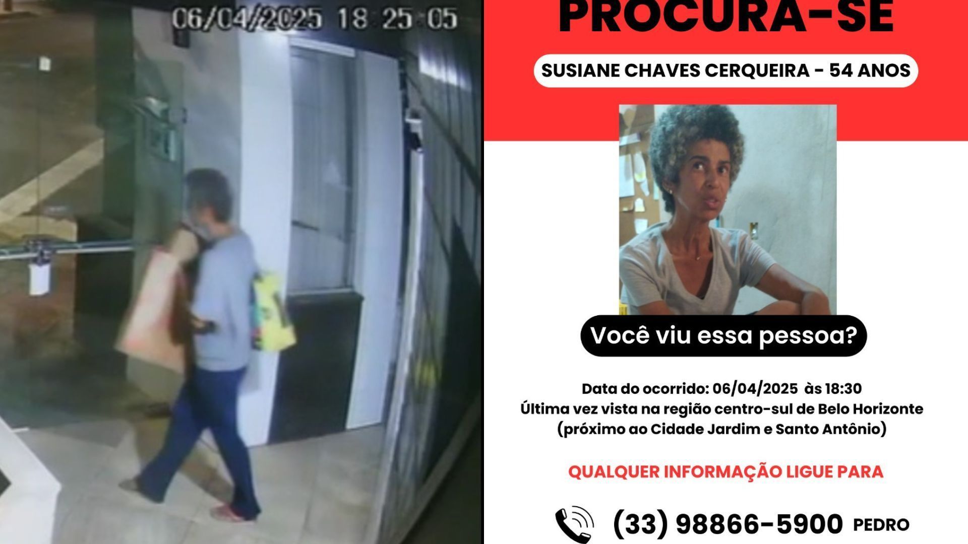 Família busca por mulher de 54 anos desaparecida no bairro Luxemburgo, em BH