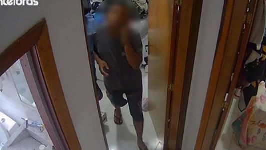 Suspeito é flagrado por câmeras de segurança