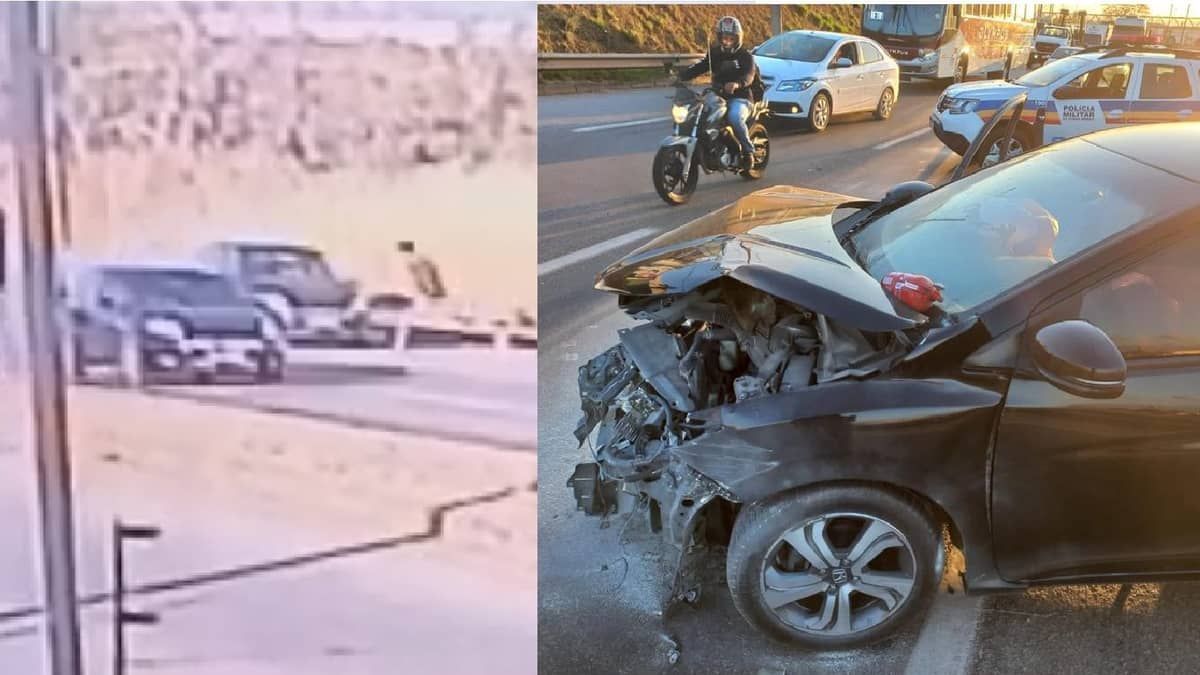 Vídeo mostra momento em que suspeito de assalto morre atropelado na Grande BH