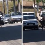 Vídeo: homem surta, destrói duas suítes de motel e causa confusão no trânsito em Minas