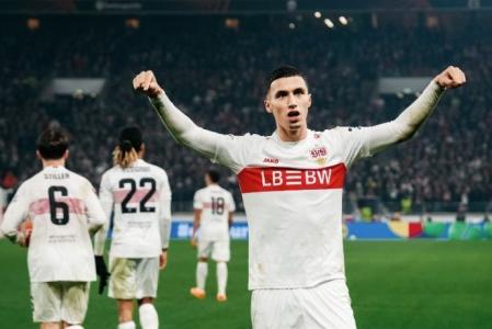 Bilal El Khannouss em ação pelo Stuttgart na temporada 2025/2026