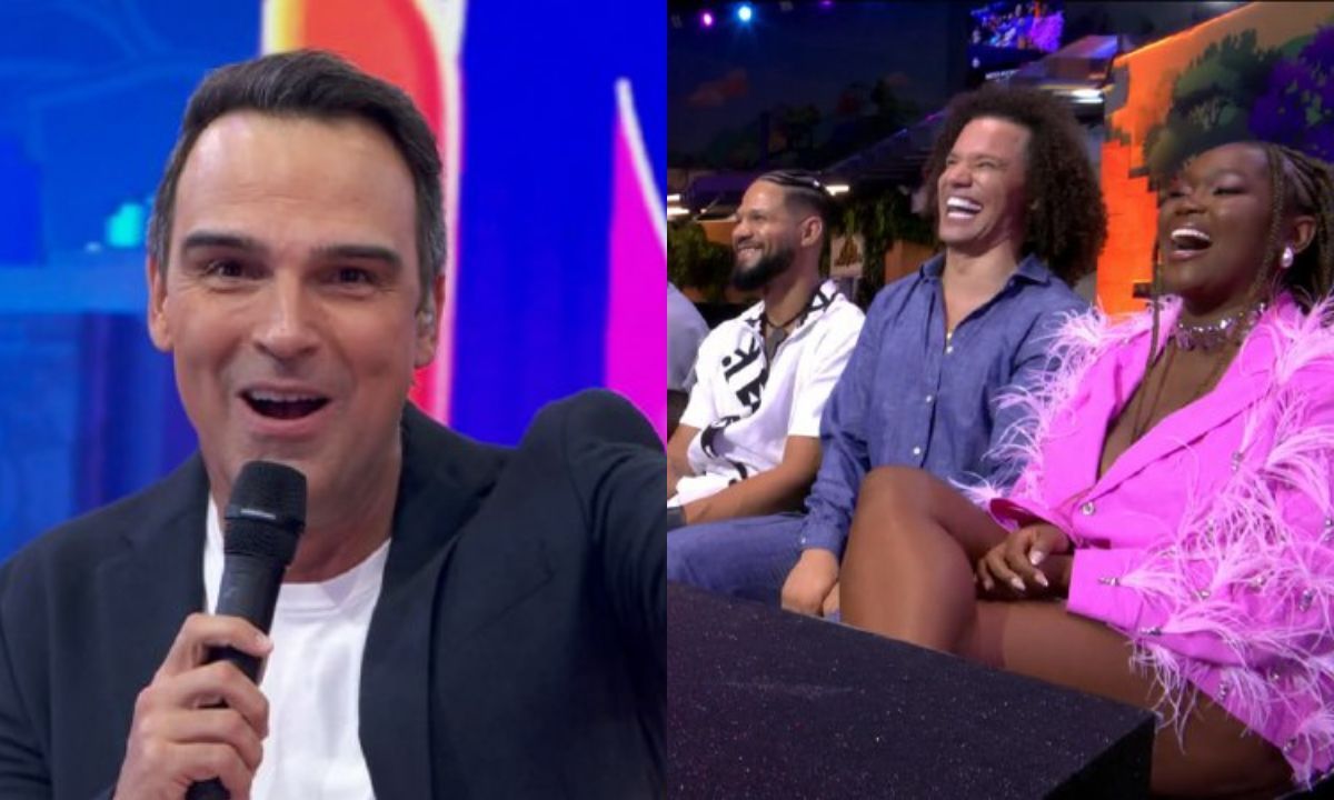 Tadeu Schmidt debocha de primeiro eliminado do BBB 24; veja