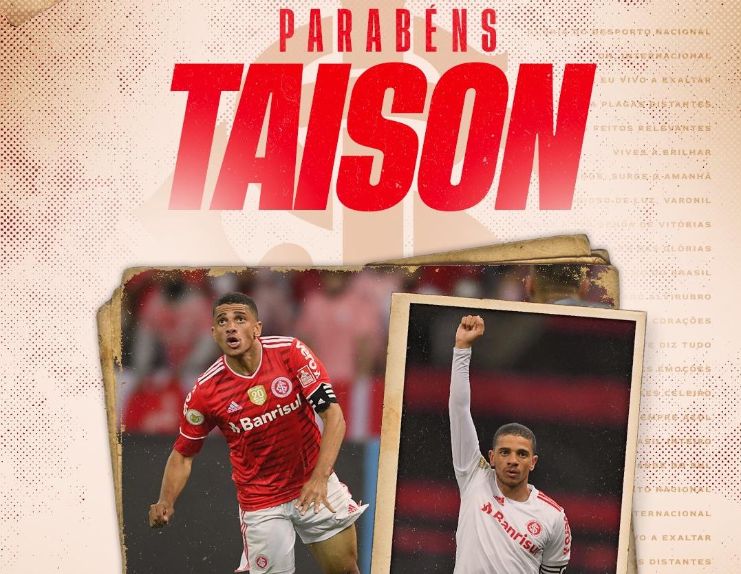 Inter parabeniza Taison e atacante lamenta saída do clube: 'Se eu tivesse sabedoria'