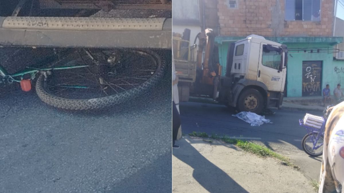 Ciclista morre atropelado por caminhão em Contagem