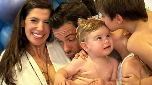 Tamara Dalcanale, Kayky Brito, e os três filhos da jornalista