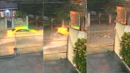 Tampa de bueiro solta atinge carro de taxista que fica cego de um olho no RJ