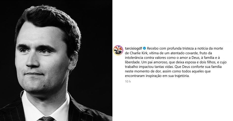 Tarcísio lamenta assassinato de Charlie Kirk, ativista aliado de Trump