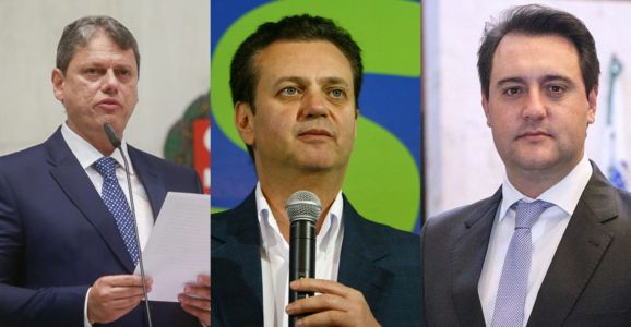 Tarcísio de Freitas (Republicanos), Gilberto Kassab (PSD), Ratinho Junior (PSD)