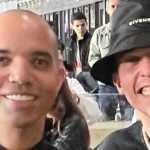 Campeões em 2013, Tardelli e Bernard assistem a jogo do Atlético na Libertadores