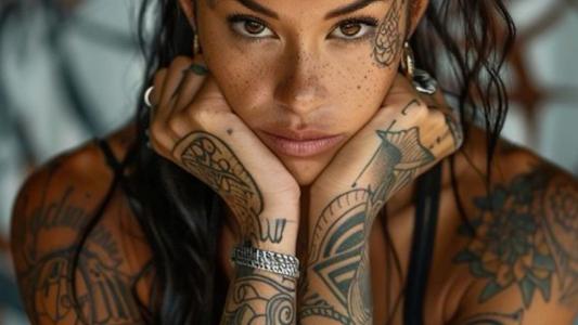 Tatuagem tribal e indígena brasileira o estilo de símbolos