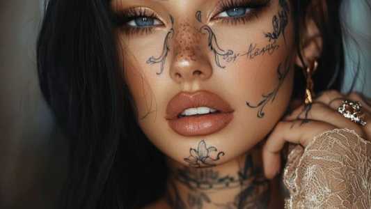 Tatuagens no rosto, pescoço e mãos a estética ousada&nbsp;