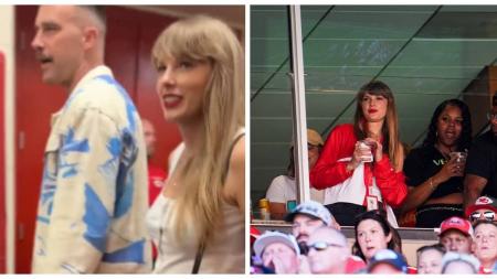 Taylor e Travis Kelce deixaram o estádio juntos