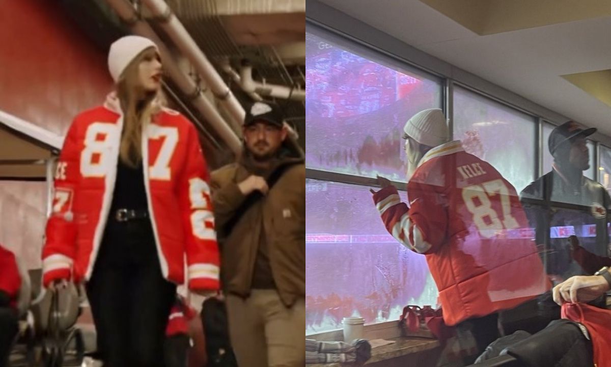 Taylor Swift enfrenta temperatura de -20°C para ver jogo de Travis Kelce na NFL