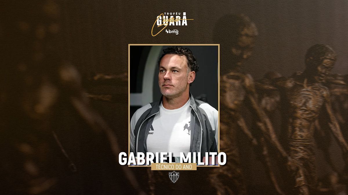 Troféu Guará Bmg 2024: Gabriel Milito, do Atlético, é eleito melhor técnico