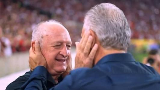 Técnicos de Atlético e Flamengo se abraçaram antes de a bola rolar no Maracanã