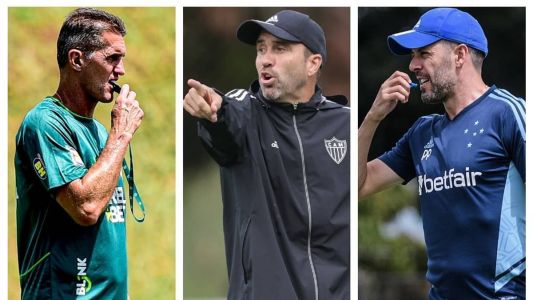 Técnicos Vagner Mancini, Eduardo Coudet e Paulo Pezzolano trabalham sem olhos da imprensa nos CT's de América, Atlético e Cruzeiro