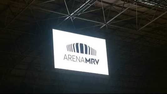 Telão de 144 m² foi testado nesta terça-feira na Arena MRV