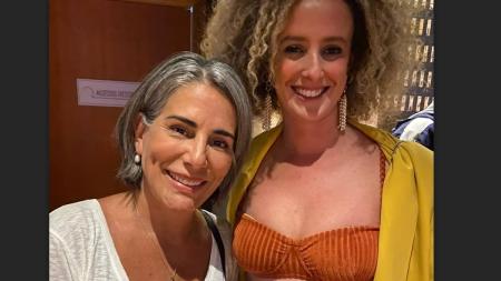 Telma com a atriz Glória Pires