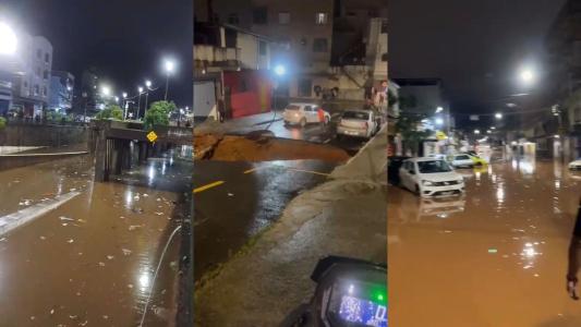 Tempestade assustou moradores e causou caos em Juiz de Fora