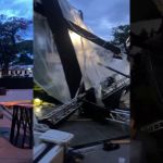 Vídeo: chuva causa destruição e ‘encerra’ baile de formatura de ensino médio em BH