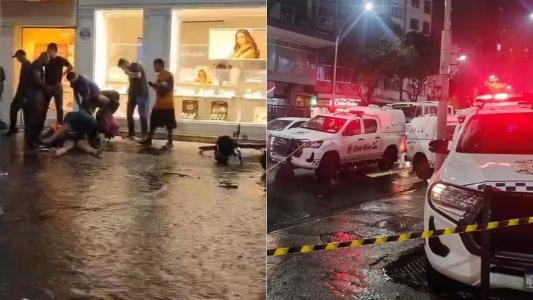Temporal no Rio: duas pessoas sofrem choque elétrico em Copacabana