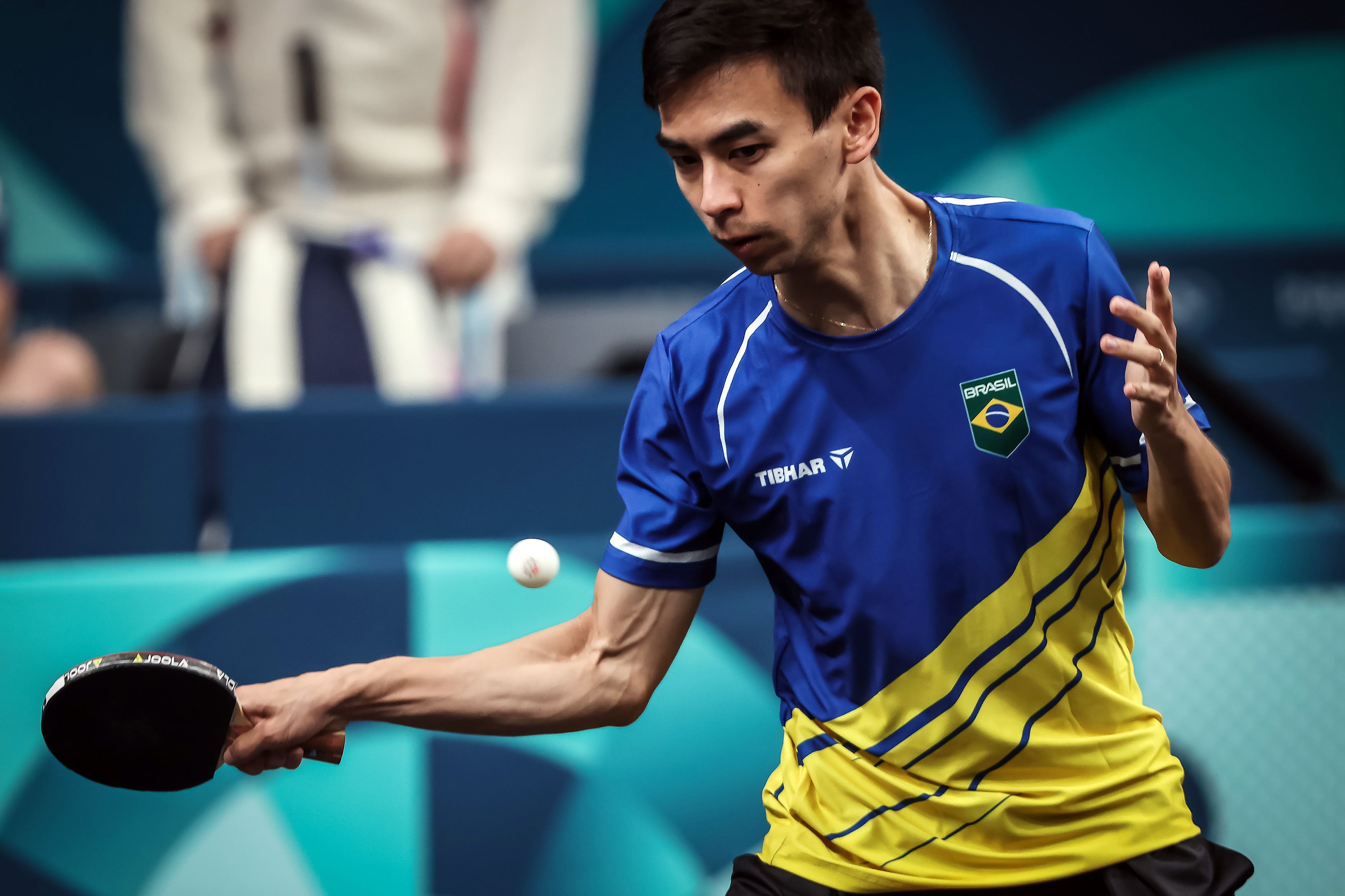Paris 2024: brasileiro perde para vice-campeão olímpico e está eliminado no tênis de mesa