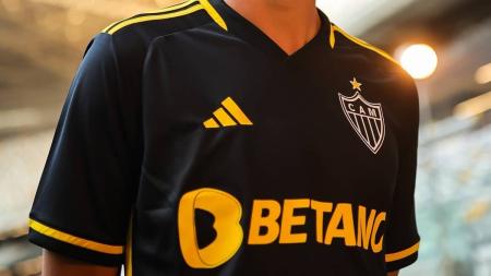 Terceiro uniforme do Atlético é preto com detalhes em amarelo