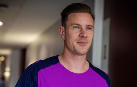Marc-André ter Stegen durante pré-temporada do Barcelona, em julho de 2025