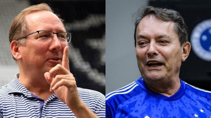 John Textor, gestor da SAF do Botafogo, e Pedro Lourenço, dono da SAF do Cruzeiro