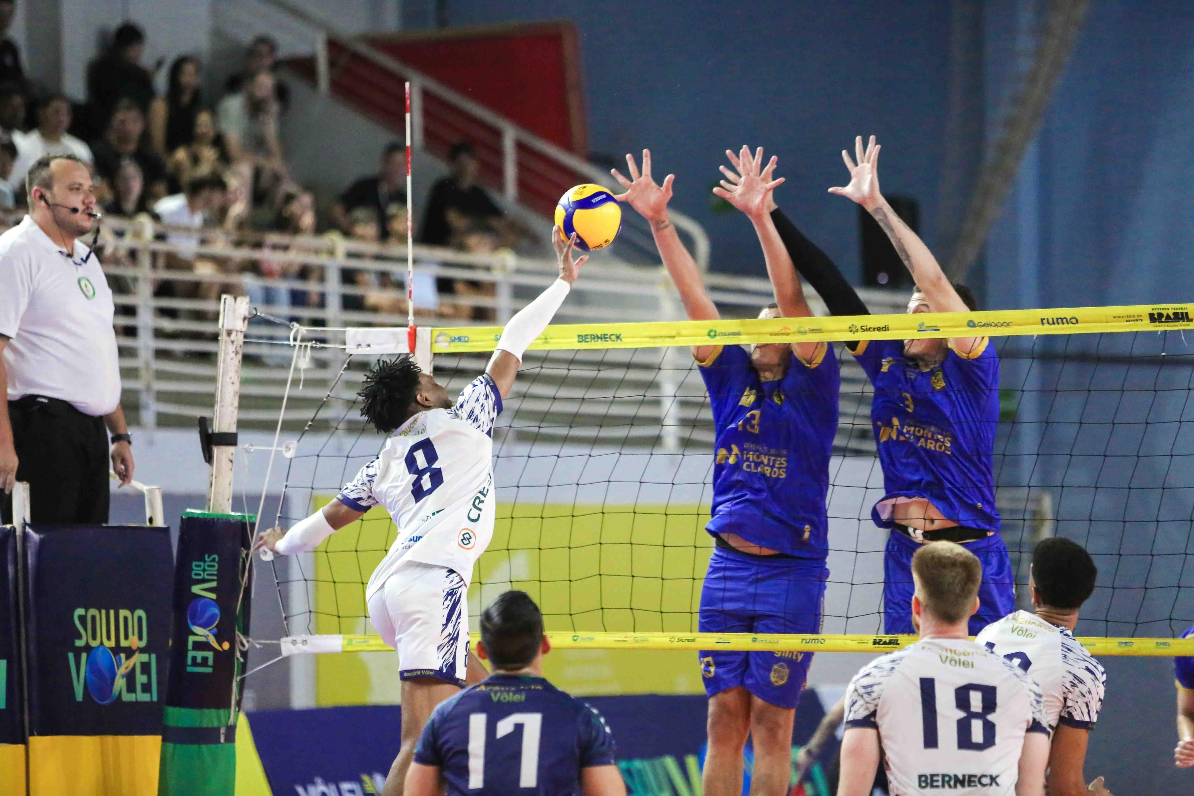 Montes Claros Vôlei vence o Araucária fora de casa e segue invicto na Superliga B