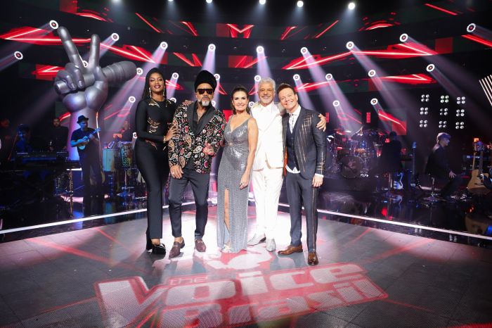 IZA, Carlinhos Brown, Fátima Bernardes, Lulu Santos e Michel Teló 