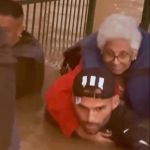 Vídeo: Thiago Maia, do Inter, resgata idosa ilhada por enchente no RS