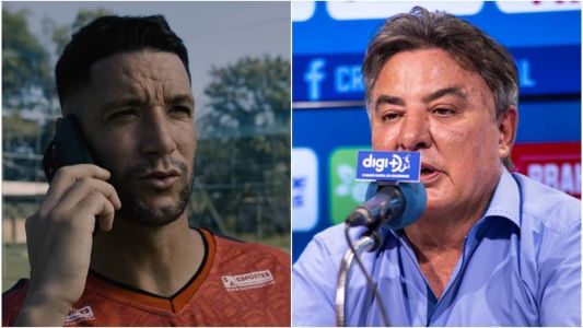 Thiago Neves (esq) e Zezé Perrella (dir), ex-dirigente do Cruzeiro